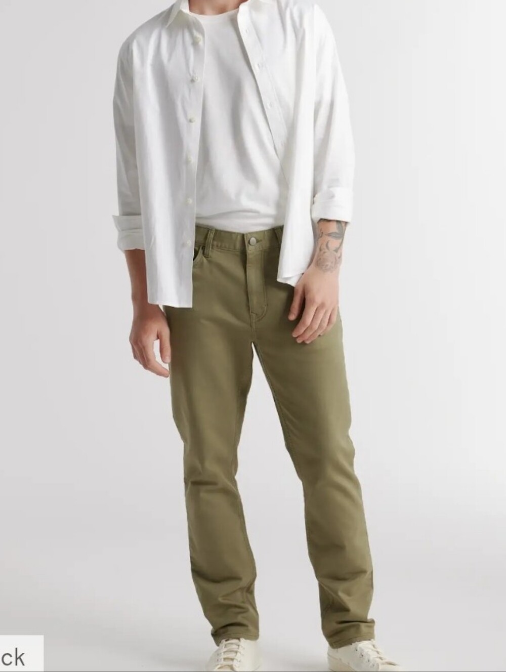 Quince  Comfort Stretch Traveler 5-Pockets Pant Olive 40"X30" Cotton  Men